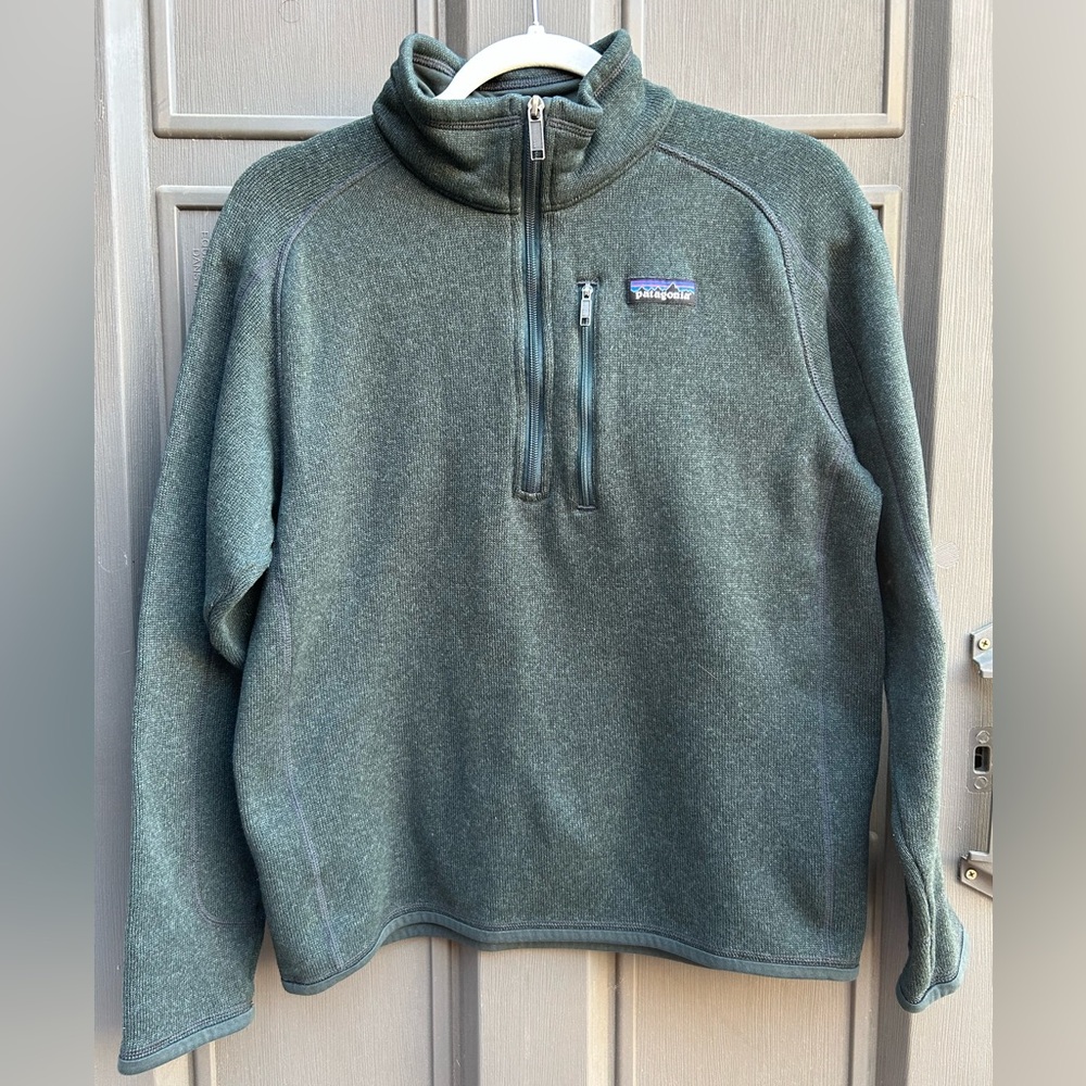 Patagonia Men’s Better Sweater 1/4 Zip Pullover Fleece Jacket Green